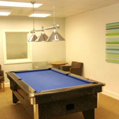 Pool room, part of the entertainment facilities 