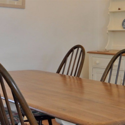 Dining with upcycled Ercol furniture