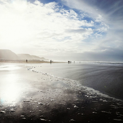 Sandymouth Beach just a 10 minute drive down the coast road 