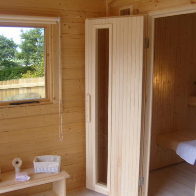 Entry to the sauna
